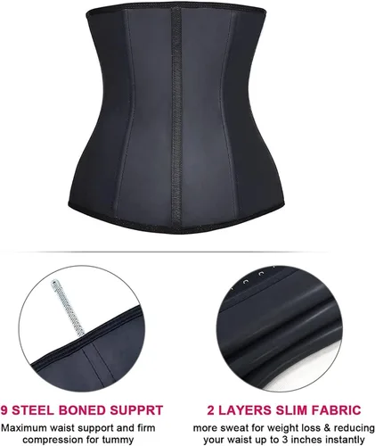 Vista 5 de YIANNA Underbust Corsé deportivo modelador de figura de látex para mujer