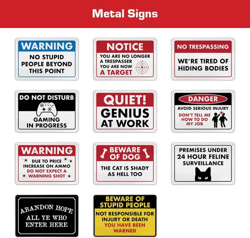 Vista 7 de Señal de Gato de 24 Horas de Vigilancia Felina de Premises Under 24 Hour - Cartel de gato divertido, metal, 8 x 12 pulgadas, letreros de gato