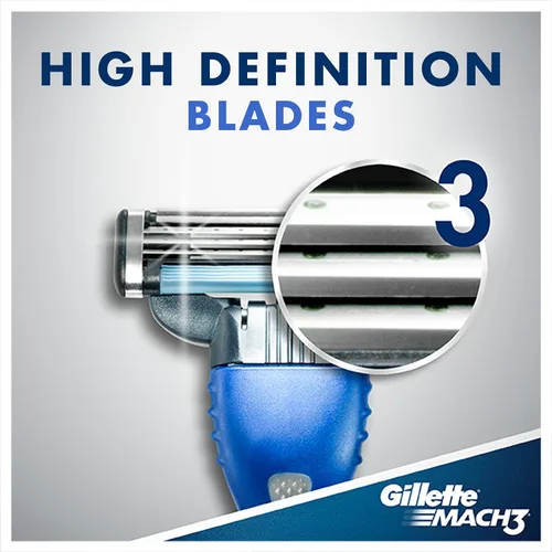 Vista 4 de Gillette Mach3 Maquinillas de afeitar desechables para hombre, 3