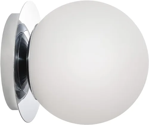 Vista 14 de Aplique de pared moderno de globo de vidrio: Luz de apliques esféricos dorados - Accesorio de luces de bola individual de latón pequeño para tocador