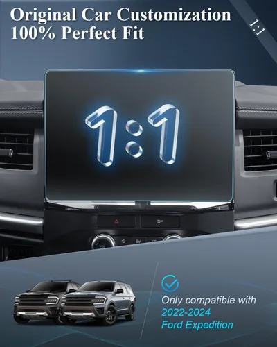Vista 4 de BIBIBO Protector de pantalla mate para Ford Expedition 2024 2022-2024 Ford Expedition SYNC4 película protectora de vidrio templado mate esmerilado