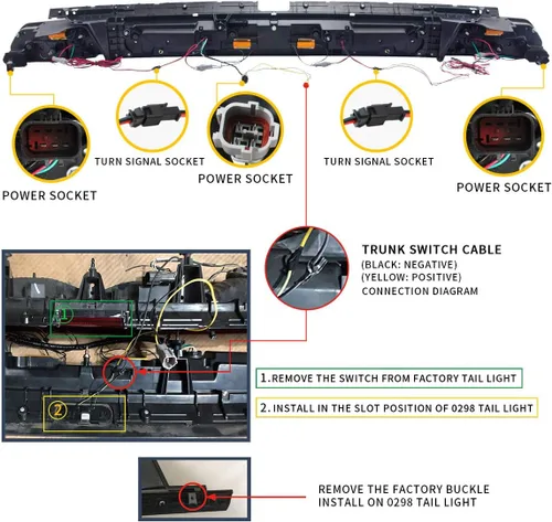 Vista 3 de VLAND - Luces traseras LED completas para Dodge Challenger Coupé 3ª generación 2008 2009 2010 2011 2012 2013 2014, con montaje de lámparas traseras