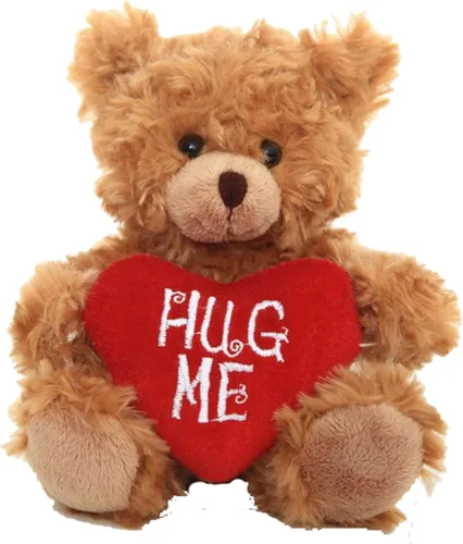 Vista 13 de Plushland Oso de Peluche Mocha Corazón - Sé Mío - Oso de Peluche para Niños y Adultos - Almohada de Corazón Bordado - Marrón - 6 pulgadas