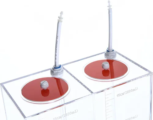 Vista 4 de Acryli Made - Cubo de almacenamiento de líquidos para 2 habitaciones de 0.8 galones, funciona con bomba dosificadora, contenedor de depósito
