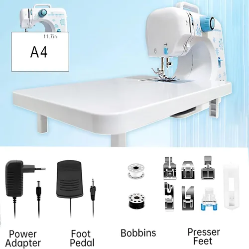 Vista 5 de Máquina de coser para principiantes, máquina de coser para adultos, 505 nuevas máquinas de coser Pro Starter mejoradas con mesa de extensión -7 pies