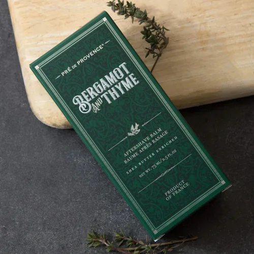 Vista 3 de Pre de Provence Brocha de Afeitar con mango de aluminio para hombres con espuma rápida, Bálsamo para después de afeitar