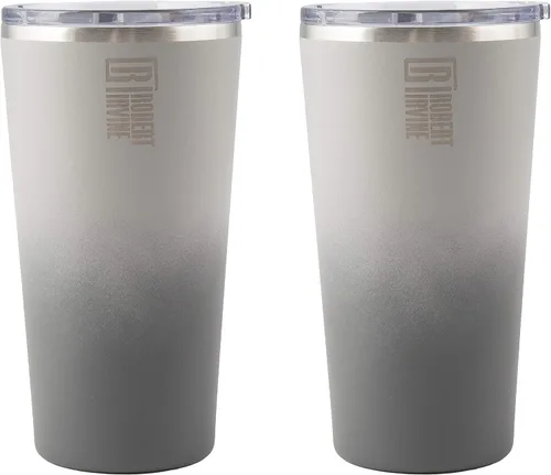Vista 16 de Robert Irvine - Vaso térmico para vino negro de 12 onzas, juego de 2
