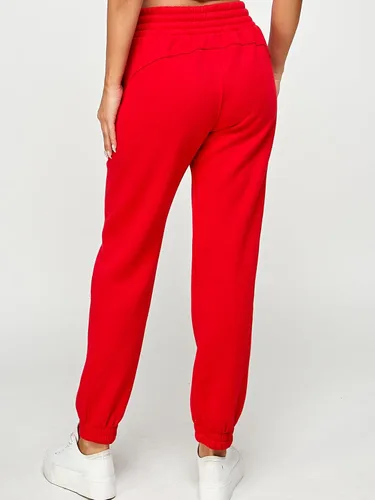 Vista 43 de IUUI Pantalones deportivos de cintura alta para mujer, con bolsillos, de algodón, holgados, atléticos