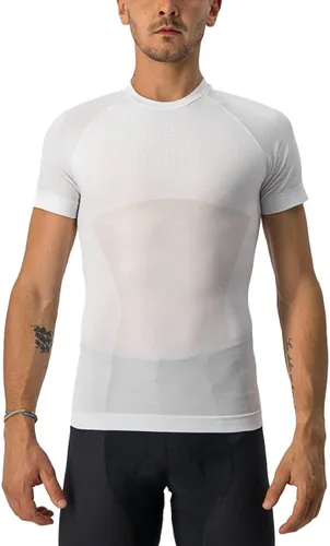 Vista 2 de Castelli Capa base de manga corta sin costuras Core - Blanco para hombre, LXL