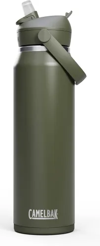 Vista 29 de CamelBak - Thrive - Botella de agua con tapa y pajilla, 20 onzas - Aislante de acero inoxidable, color negro