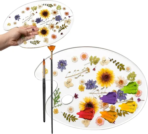Vista 11 de Paletas de pintura botánica, artista de GUTE – Bandeja de pintura colorida para artistas de mezcla de colores, artistas, estudiantes y perfecto
