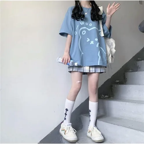 Vista 7 de Fairycore - Camisetas gráficas para adolescentes y mujeres, sudaderas preppy grunge, camisetas de gran tamaño, camisetas Kawaii holgadas, tops