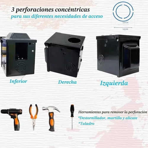 Vista 5 de RV/EV - Caja de toma de corriente de 50 amperios y 125/250 voltios, panel de alimentación cerrado con cerradura impermeable, receptáculo 14-50R