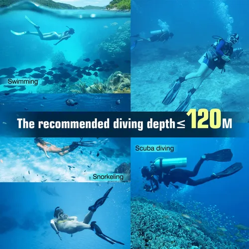 Vista 7 de Snorkel Set Wide-View Adult Snorkeling Scuba Gear, Professional Snorkel Goggles Anti-Fog Diving Mask, Anti-Leak Swim Goggles and Dry Top Snorkel for