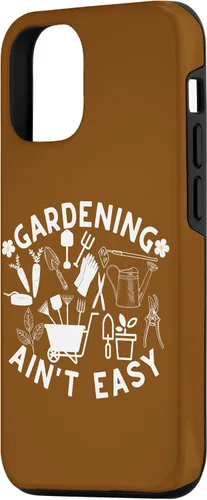 Vista 2 de Funda gráfica de jardinero con diseño floral vintage para iPhone 14 Gardening Ain't Easy