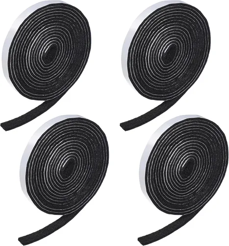 Vista 8 de Zonon 4 rollos de tiras de fieltro de 120 pulgadas con respaldo adhesivo, cintas de fieltro para muebles, rollos de tiras autoadhesivas de poliéster