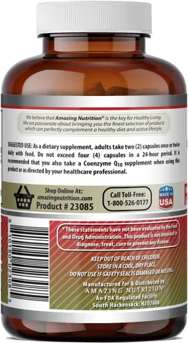 Vista 4 de Amazing Formulas - Suplemento en cápsulas de arroz de levadura roja, 1200 mg por porción, sin OMG, sin gluten, fabricado en Estados Unidos