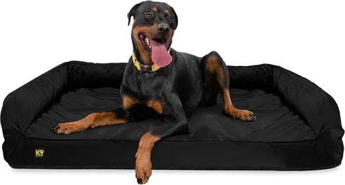 Vista 9 de K9 Ballistics Cama ortopédica resistente para perros con cojín pequeño, lavable, duradera y resistente al agua, hecha para perros de juguete y Negro