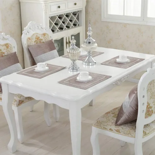 Vista 3 de Paquete de 4, manteles individuales elegantes de 12 x 16 pulgadas, manteles individuales clásicos y elegantes con lentejuelas y diamantes