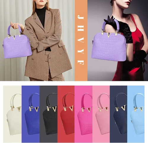 Vista 7 de JHVYF Bolso cruzado con asa superior para mujer, estilo clásico, estilo casual