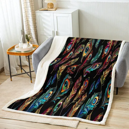 Vista 39 de Feelyou - Manta de forro polar con estampado de melocotones, diseño tropical de frutas, suave y linda, para cama, sofá, sillón, decoración de Multi
