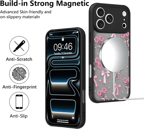 Vista 79 de KANGHAR - Funda compatible con iPhone 11, diseño de leopardo negro, textura de neumático antideslizante, a prueba de golpes, funda protectora