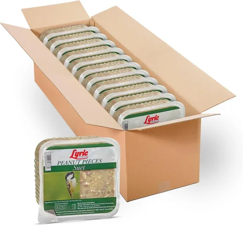 Vista 2 de Lyric Peanut Pieces - Pasteles de sebo de alta energía para aves silvestres, 12 onzas (paquete de 12)