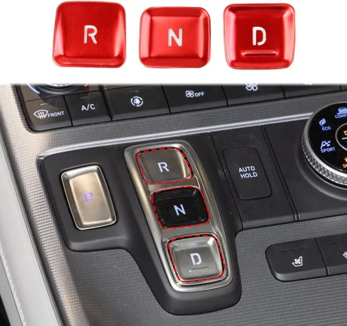 Vista 7 de Cubierta de parche de llave de botón rojo de aleación de aluminio para Hyundai Palisade 2020-2022 (botón de luz de lectura frontal