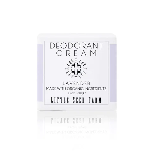 Vista 3 de Little Seed Farm Crema desodorante totalmente natural, desodorante sin aluminio para mujeres u hombres, 2.4 onzas, paquete de lavanda + aplicadores
