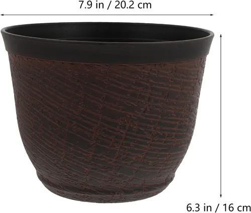 Vista 4 de YARNOW Jardineras de barril de madera, maceta rústica, maceteros de flores, cajas de barriles de madera, maceta de flores, caja de contenedores