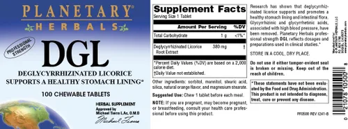Vista 5 de Planetary Herbals Tabletas de regaliz DGL, 100