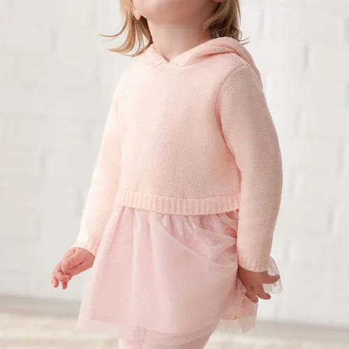 Vista 5 de Gerber Vestido tipo suéter para bebés y niñas pequeñas con falda de tul