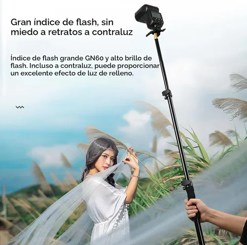 Vista 4 de Godox TT600 2.4G Flash inalámbrico Speedlite Master/Slave Flash con sistema de disparo incorporado compatible con Canon Nikon Pentax Olympus