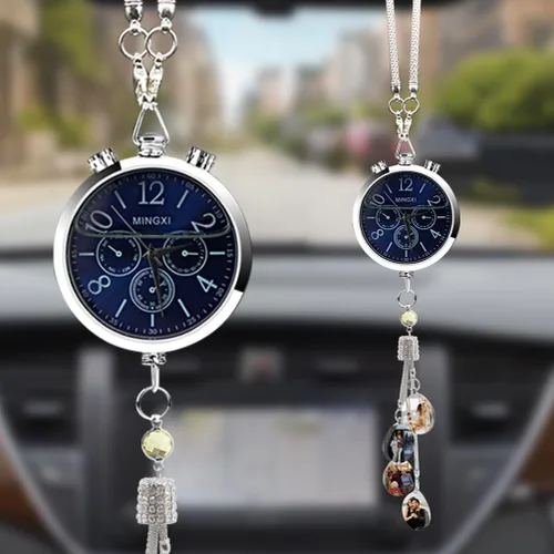 Vista 15 de Colgante personalizado negro-8 para foto de coche, adornos colgantes de automóvil, para mujeres y hombres, regalo del día de San Valentín