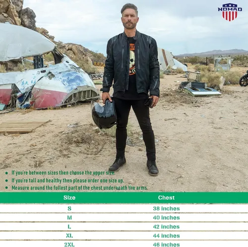 Vista 6 de Nomad - Chaqueta de motociclista para hombre, Ironborn, Cruiser Sportsbike Enduro, chaqueta de equitación para hombre con protección de armadura