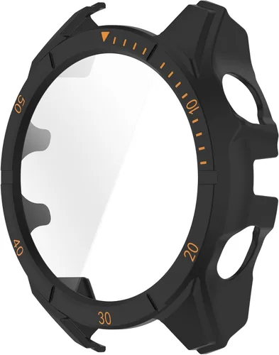 Vista 3 de Compatible con Garmin Fenix 8 de 1.772 pulgadas (1.850 in), cubierta protectora de policarbonato con vidrio templado, protector de pantalla táctil