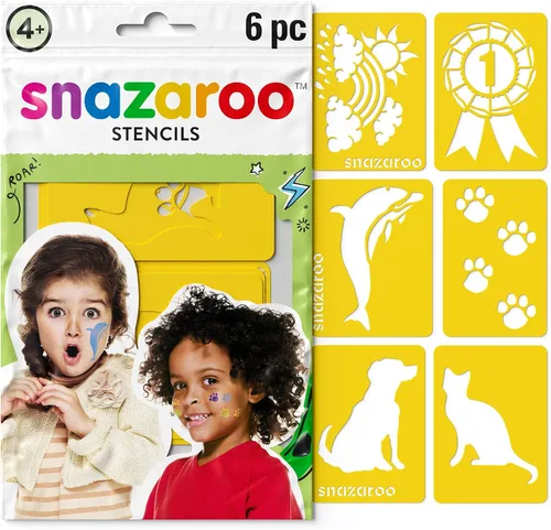 Vista 11 de Plantillas para pintura de cara Snazaroo para niñas, Multicolor talla única