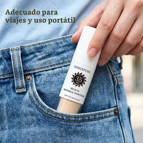 Vista 7 de Polvo de fijación de protector solar mineral para rostro y cuero 01 Translúcido