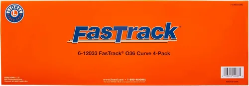 Vista 5 de Lionel FasTrack Electric O Gauge, pista curva O36, paquete de 4