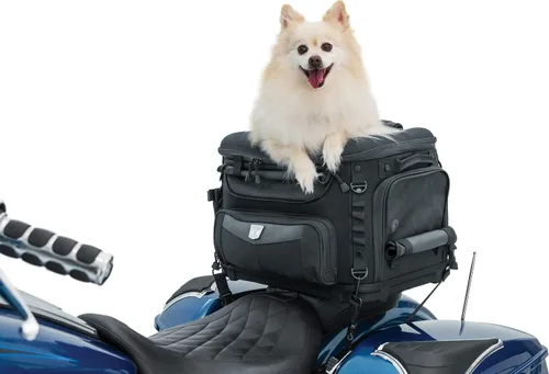 Vista 11 de Kuryakyn 5288 Grand Pet Palace: Transportador portátil resistente al clima para mascotas de motocicleta/gato/perro para portaequipajes o asiento