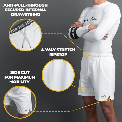 Vista 2 de Gold BJJ Airflex - Pantalones cortos de Jiu Jitsu - Combate corto para No Gi, Wrestling, MMA y boxeo