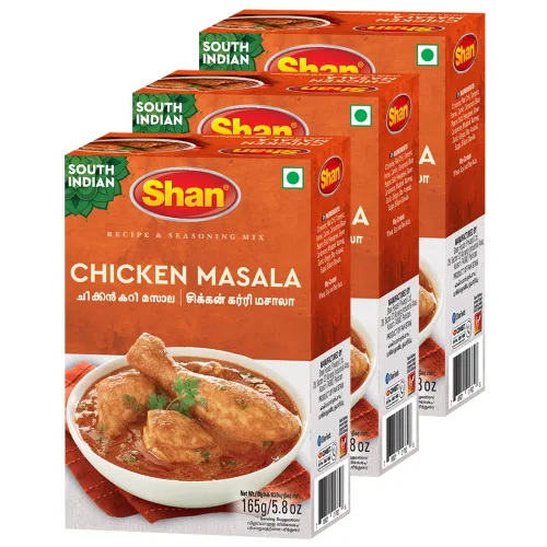 Vista 158 de Shan Chicken 65 - Mezcla de recetas y condimentos de 2.1 oz (60 g) - Polvo de especias para pollo frito picante agridulce - Adecuado