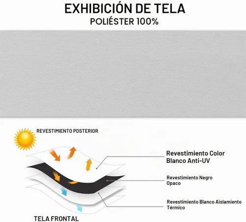 Vista 3 de Persilux Persianas Enrollables para Ventana Persianas sin Cordones para Ventana 100% Opacas Persianas Enrollables Protección UV Persianas de Ahorro