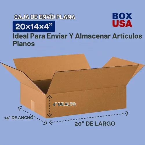 Vista 2 de Selecciona un tamaño: Caja de EE. UU., cajas planas., Kraft, 25