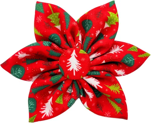 Vista 10 de Huxley & Kent Molinete para mascotas Buffalo & Snow (Pequeño) Accesorio de collar navideño para perros/gatos Accesorio de collar con moño