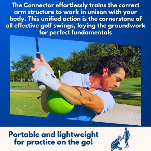 Vista 3 de The Connector Golf Training Aid - Entrenador de swing simple y eficaz para perfeccionar la mecánica, aumentar la precisión y mejorar tu juego El