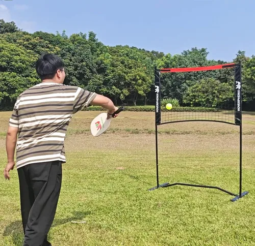 Vista 7 de Hoverphenix 10FT Mini Pickleball Net, 4FT Adjustable Height Dink Training Rebounder Net with Paddles Set of 2, Pickleballs and Carry Bag for Outdoor