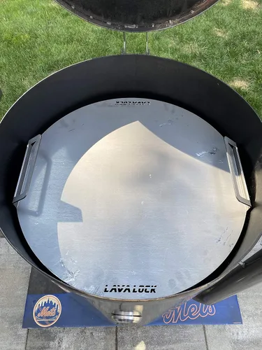 Vista 6 de LavaLock Rejilla plana superior para UDS 55 galones tambor ahumadores placa de parrilla también se adapta a Weber Smokey Mountain 22 pulgadas WSM