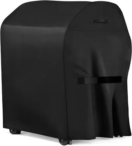 Vista 11 de Funda para parrilla, 300D Oxford resistente al agua, cubierta de gas para barbacoa con correas de nailon ajustables, a prueba de polvo, resistente a