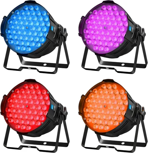 Vista 9 de Big Dipper Luces LED de escenario Par de luces 54X3W RGB multicolor brillante iluminación con sonido DMX activado maestro-esclavo luces elevadas